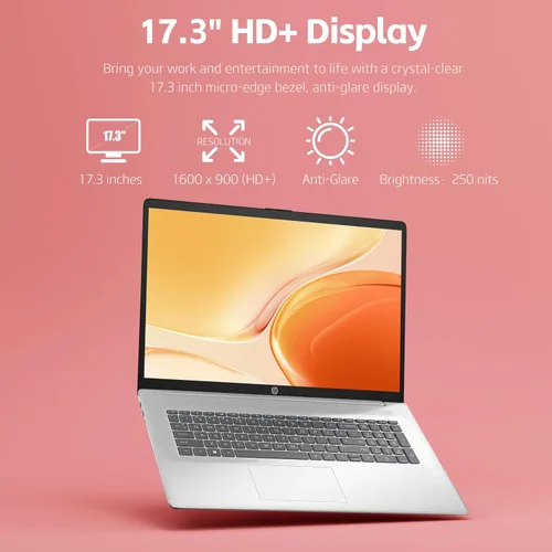 Vista 3 de HP Computadora portátil de 17, procesador Intel Core i3 N305, 8 núcleos, 16 GB de RAM, SSD de 1 TB, pantalla HD de 17.3 pulgadas, teclado numérico