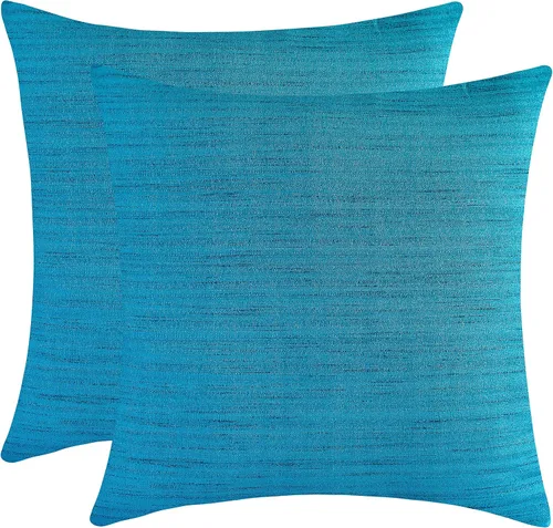 Vista 10 de The White Petals Fundas de cojín lumbar azules, lujosas, elegantes y decorativas (12 x 16 pulgadas, paquete de 2)