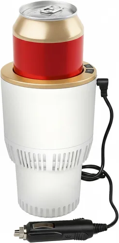 Vista 10 de Smart 2 en 1 calentador de taza de coche enfriador de taza de viaje calentada, control de temperatura, calentador de café de coche taza de café