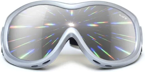 Vista 9 de GloFX Gafas de esquí - Gafas reflectantes Cyberpunk, diseño de cara completa, acolchado de espuma cómodo, correa ajustable, protección UV