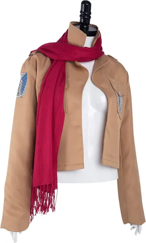 Vista 4 de Conjunto de chaqueta para mujer, disfraz de cosplay y bufanda