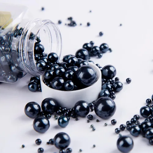 Vista 8 de Sentovac - Gránulos de azúcar con perlas doradas brillantes para decoración de pasteles, tamaño mezclador, 1 botella de 4.23 onzas, decoración