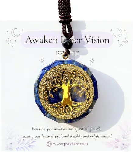 Vista 11 de Tree of Life Orgone Pendant Necklace– Natural Chakra Healing Crystal Stones Necklace, Symbol of Growth & Harmony, Handmade Spiritual Orgonite