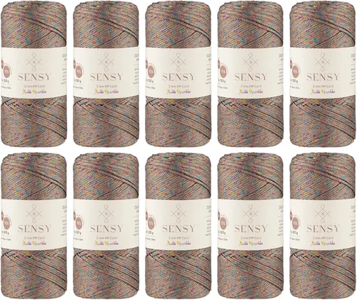 Vista 13 de Sensy Premium 2mm 229.5 metros de cuerda de poliéster 100% cordón de polipropileno Cordón de macramé 2mm Cordón para bolso de crochet Hilo