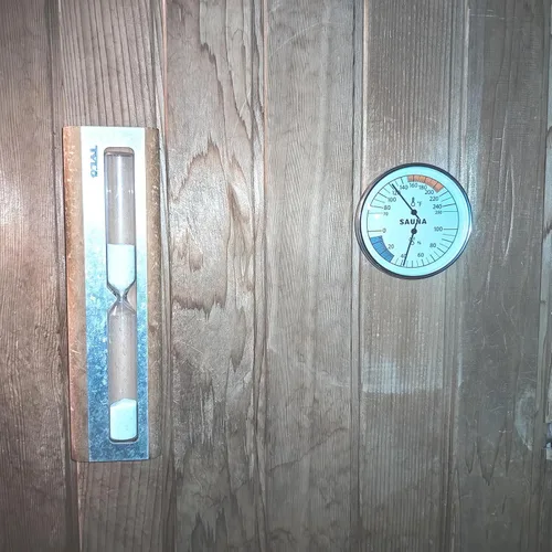 Vista 7 de Combo de termómetro e higrómetro para sauna – Medidor preciso de temperatura y humedad para salas de sauna, Rango de temperatura 70-250°F, Rango