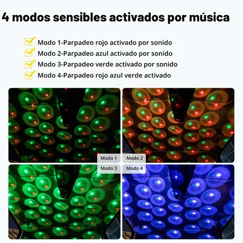 Vista 3 de LuxLumin Luces de techo para automóvil, proyector de estrella USB, luz nocturna, luces interiores ajustables para automóvil, luces LED portátiles