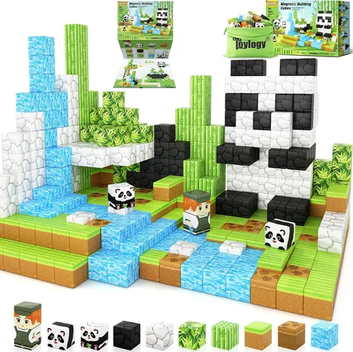 Vista 13 de 100 bloques magnéticos Forest World - Juguetes Montessori para niños y Bosque