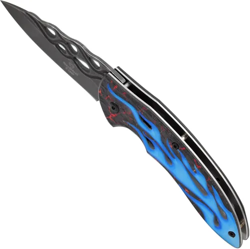 Vista 7 de Snake Eye Tactical Cuchillo plegable de bolsillo con mango de diseño suave y hermoso para todos los días (C5)