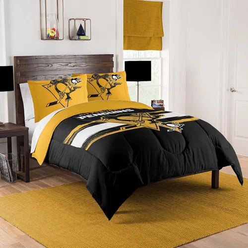 Vista 21 de NORTHWEST, juego de edredón con licencia oficial del equipo Boston Bruins de la NHL – Juego de edredón y funda de almohada de microfibra