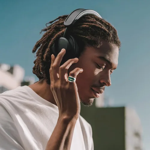 Vista 6 de Urbanista Powerfoyle - Auriculares con cancelación activa de ruido con energía solar y tiempo de reproducción infinito, auriculares inalámbricos