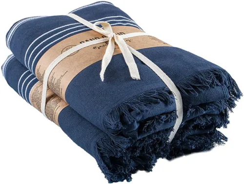Vista 33 de Sand Cloud Toallas de baño turcas de 2 capas para baño, paquete de 2 Clásico - Gris