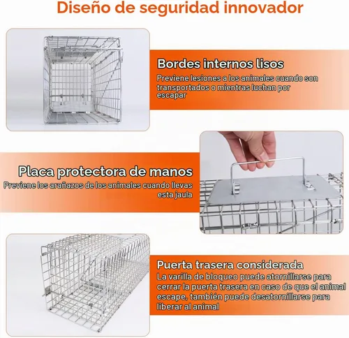Vista 8 de Trampa de animales vivos plegable jaula humana trampa atrapa