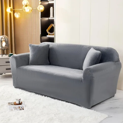 Vista 2 de Daesar Funda elástica para sofá de 1 plaza, funda de sofá biplaza para sala de estar, protector de muebles de elastano para perros y mascotas
