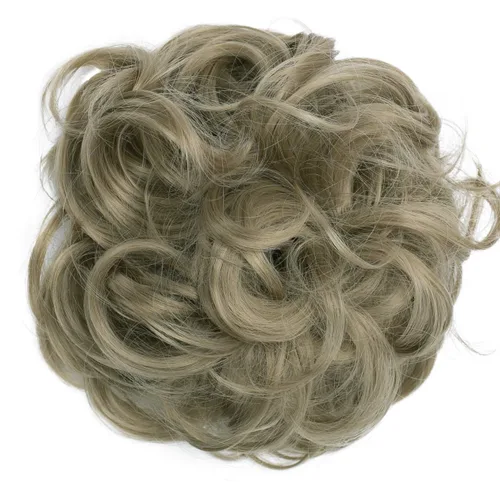 Vista 18 de CAISHA Postizo Grande Scrunchy Recogido Peinado Nupcial Rizado Moño Despeinado Marrón Chocolate Oscuro G2E