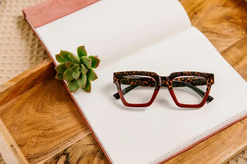 Vista 4 de Peepers by PeeperSpecs womens Take a Bow Oversized Square Blue Light Blocking Reading Glasses