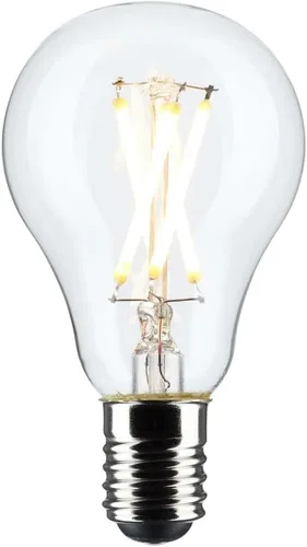 Vista 2 de Satco S21872 - Bombilla LED A15 de 5,5 W, transparente, base intermedia, 2700 K, 450 lúmenes, paquete de 2