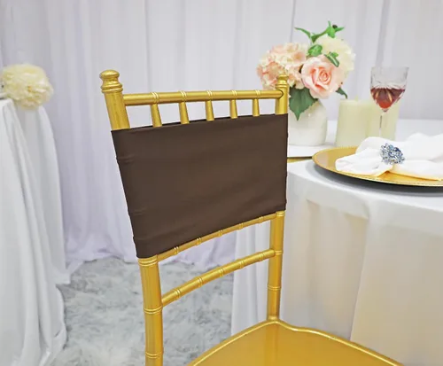 Vista 22 de (10 bandas elásticas de elastano de 7 x 13 pulgadas, de doble capa, lazos elásticos de licra para silla, lazos para bodas, fiestas, banquetes