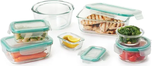 Vista 7 de OXO Good Grips Smart Seal - Recipiente hermético de vidrio para alimentos, 1.6 tazas, rectangular
