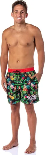 Vista 2 de INTIMO Looney Tunes - Traje de baño con estampado tropical para hombre