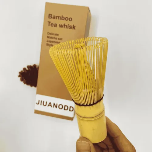 Vista 6 de Batidor y soporte de matcha, Chasen, juego y soporte de batidor de matcha, cuchara de té, cuchara, herramientas tradicionales japonesas para batir
