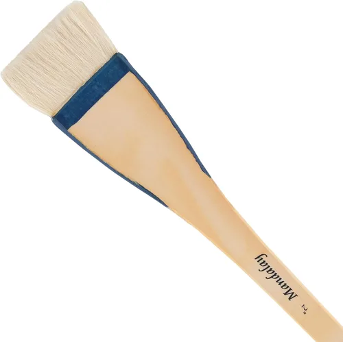 Vista 15 de Creative Mark Mandalay - Cepillo profesional de merluza para cabello de cabra – Pincel de pintura de 1 pulgada de ancho con mango de paleta