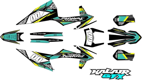 Vista 7 de Kit de gráficos para KTM Enduro 2-Stroke 150 EXC, 250 EXC y 300 EXC años 2020, 2021, 2022 y 2023 Rugged Series Magenta 16 Mil - Adhesivo de carreras