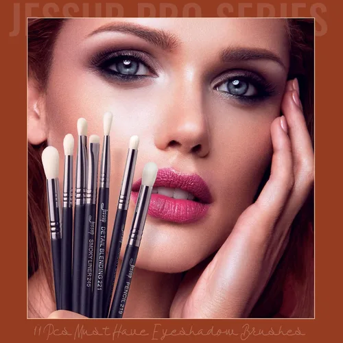 Vista 2 de Jessup Pinceles de sombra de ojos T340 con brochas de maquillaje Jessup T497