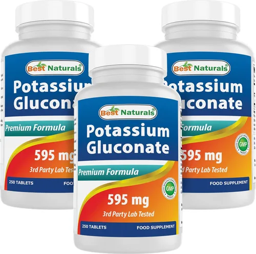 Vista 8 de Best Naturals Gluconato de potasio 595 mg 250 tabletas (250 unidades (paquete de 2))