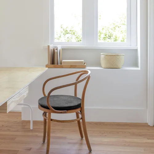 Vista 5 de Cojín redondo para silla de 13 pulgadas, cojín de asiento de espuma viscoelástica desmontable, cojín de taburete circular, almohadilla