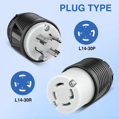 Vista 8 de Nilight 30Amp Generador Twist Lock Plugs ETL Listado L14-30P L14-30R Male Female Locking Plug and Connector Adapter 125/250V Industrial Grade