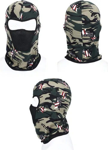 Vista 5 de Sumind 6 piezas de pasamontañas de verano transpirable protección contra el polvo máscara de cuello largo para actividades al aire libre