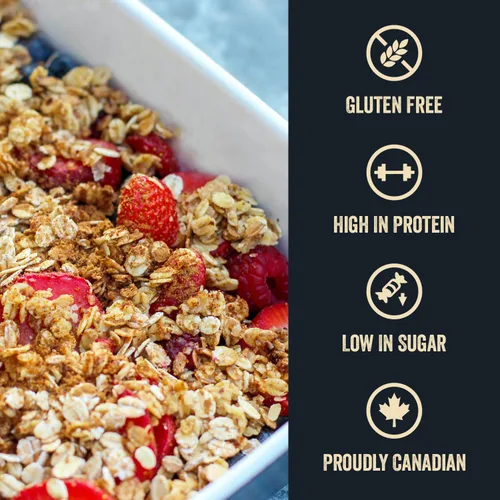 Vista 6 de Stoked Oats - Stone Age - Desayuno alto en proteínas, bajo en azúcar - Sin gluten, alta fibra, avena sin OMG - Perfecto para avena durante la noche