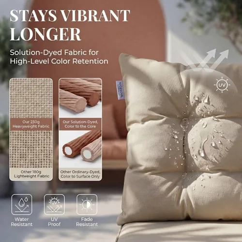 Vista 6 de Nicesoul Silla Colgante de Huevo para Exteriores Sin Soporte, Sillas de Canasta de Huevo Columpio de Mimbre para Patio con Cojín Acolchado, 350