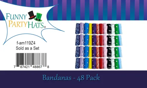 Vista 6 de Funny Party Hats Pañuelos de cachemira de varios colores, a granel, bandana de algodón