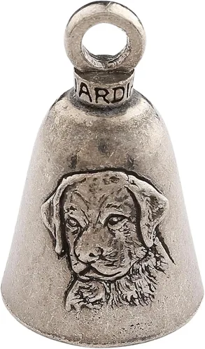 Vista 16 de Guardian Bell Dog Good Luck Bell con llavero y bolsa de regalo de terciopelo negro Campana de motocicleta Peltre sin plomo Hecho en Estados
