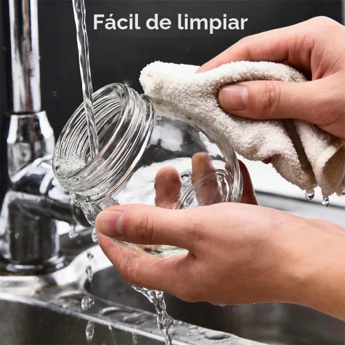 Vista 6 de Contenedores de almacenamiento de alimentos para bebés, paquete de 12 recipientes de comida para bebés con tapas, frascos de vidrio de 4 onzas