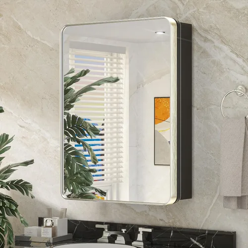 Vista 29 de Keonjinn Gabinetes de medicina delgados negros de 15 x 36 pulgadas, botiquín lateral estrecho para baño con espejo, marco de acero inoxidable