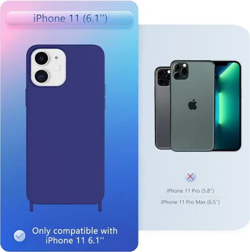 Vista 137 de Funda compatible con iPhone 8 Plus, iPhone 7 Plus/6 Plus/6S Plus con cordón, funda cruzada para iPhone con correa ajustable de silicona para iPhone