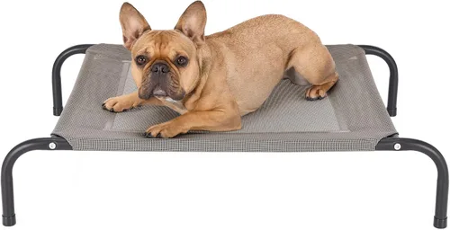 Vista 21 de FurHaven Cunas elevadas para mascotas – Hamaca de malla de nailon refrescante y transpirable para perros pequeños y gatos, fácil de montar, duradera