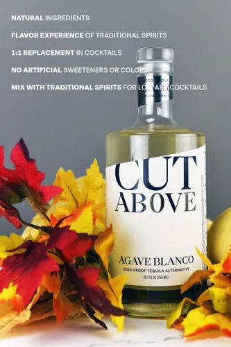 Vista 6 de Cut Above Agave Blanco – Alternativa de tequila sin alcohol galardonada para margaritas y cócteles sin alcohol, alcohol sin prueba, 25.4 fl oz
