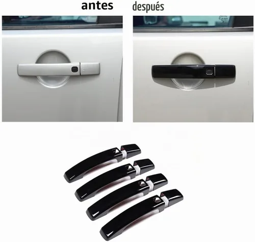 Vista 5 de Cubierta de manija de puerta en negro brillante para Land Rover Range Rover Sport 2010-2013 / Discovery 4 LR4 2009-2016 con 4 cerraduras inteligentes