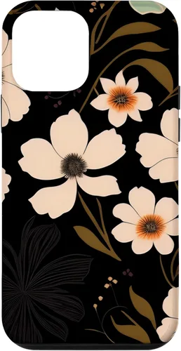Vista 12 de Funda para iPhone 14 de flores silvestres botánicas de peonías verde oliva