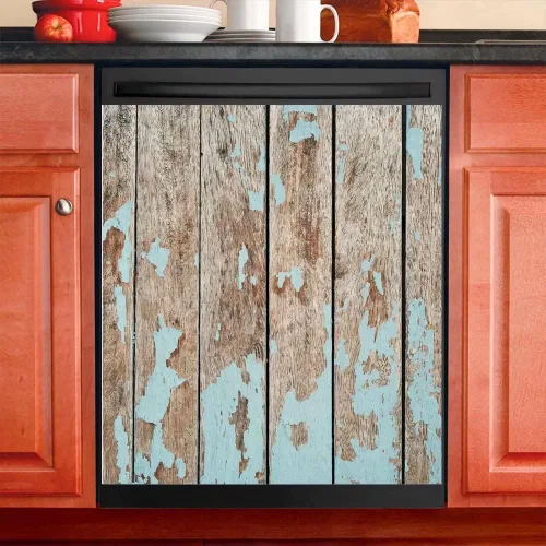Vista 2 de Adhesivo magnético decorativo para puerta de madera para cocina, lavavajillas, panel magnético para refrigerador, cubierta magnética para Pintura