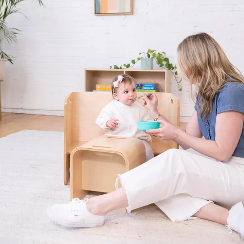 Vista 7 de ECR4Kids My First Meal Pal Cucharas de acero inoxidable, cubiertos para niños pequeños, blanco, gris claro, paquete de 3