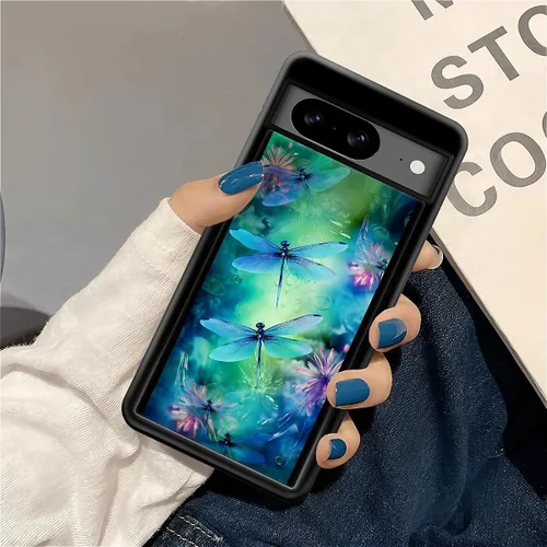 Vista 131 de Compatible con Google Pixel 4A 5G Mobile Case Creative Acrylic Panel trasero Silicona Protección Grip especialmente diseñado para Google Pixel 4A 5G