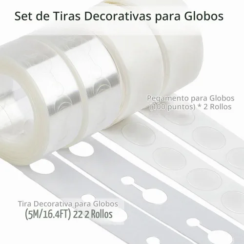 Vista 2 de Kit de arco de globos, kit de guirnalda de globos, decoración de globos, tira de arco de globos de 32.8 pies y 200 puntos de pegamento para globos
