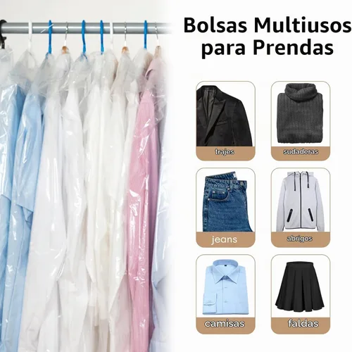 Vista 6 de Ohuimrt Bolsa de plástico para ropa, 35.5 pulgadas, 30 PCS