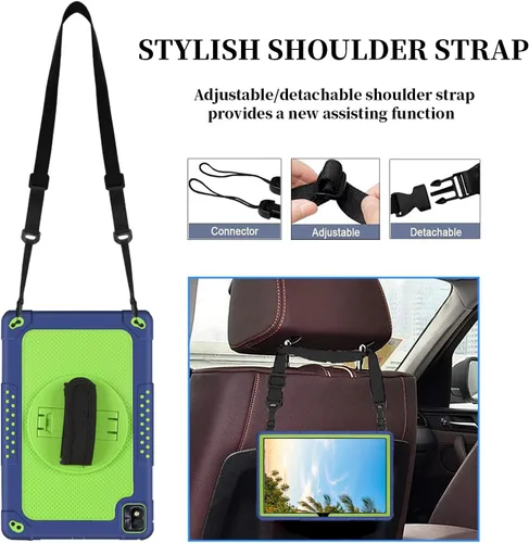 Vista 4 de Funda protectora híbrida resistente a prueba de golpes para Nokia T21/TCL Tab Pro 5G (modelo: 9198S)/VASTKING KingPad M10 10.36 pulgadas