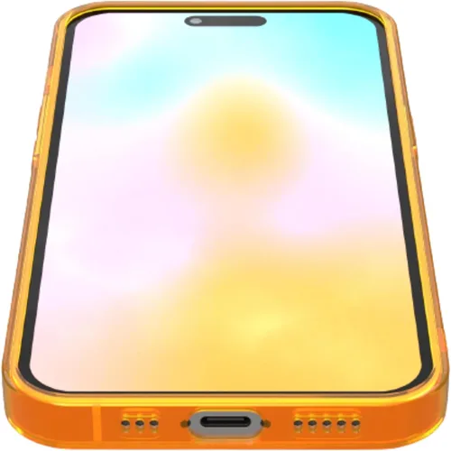 Vista 5 de FELONY CASE - Funda Puffer Naranja Neón para iPhone 12 Pro Max, Cubierta Brillante Transparente Acolchada con Parachoques a Prueba de Golpes - Funda
