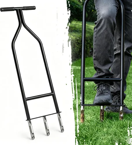 Vista 3 de Lawn Aerator Tool,Heavy Duty Core Aerator 3 Extra Replacement Tines, Heavy Duty Core Aerator, Durable Alternative to Grass Aerator, Sturdy Yard